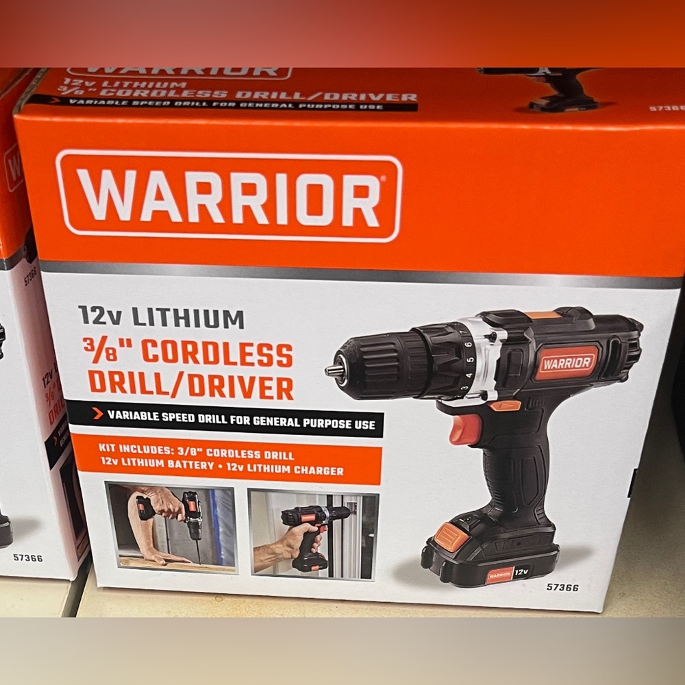 Warrior 12V LITHIUM
⅜" CORDLESS
DRILL/DRIVER